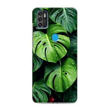 Силиконовый чехол на ZTE Blade A7s (2020) с принтом Листья