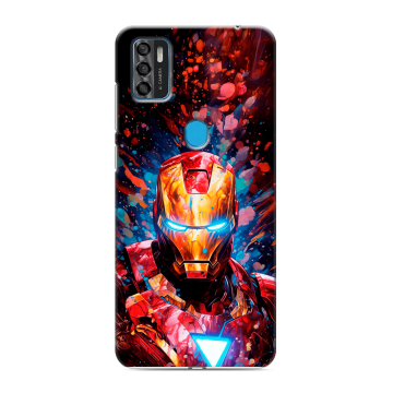 Силиконовый чехол на ZTE Blade A7s (2020) с принтом Железный человек Ironman