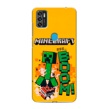 Силиконовый чехол на ZTE Blade A7s (2020) с принтом Майнкрафт Minecraft