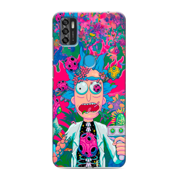 Силиконовый чехол на ZTE Blade A7s (2020) с принтом Рик и Морти Rick Morty