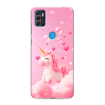 Силиконовый чехол на ZTE Blade A7s (2020) с принтом Единорог