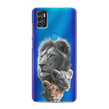 Силиконовый чехол на ZTE Blade A7s (2020) с принтом Львы Силиконовый чехол на ZTE Blade A7s (2020) с принтом Львы