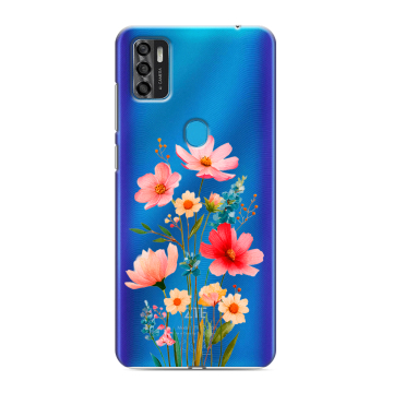 Силиконовый чехол на ZTE Blade A7s (2020) с принтом Цветы Силиконовый чехол на ZTE Blade A7s (2020) с принтом Цветы