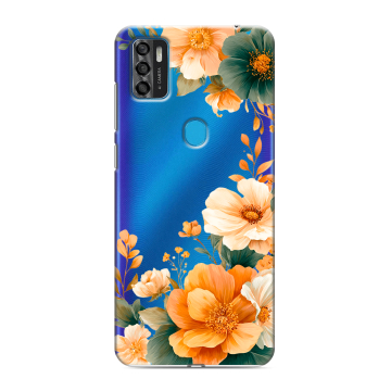 Силиконовый чехол на ZTE Blade A7s (2020) с принтом Цветы принт Силиконовый чехол на ZTE Blade A7s (2020) с принтом Цветы принт