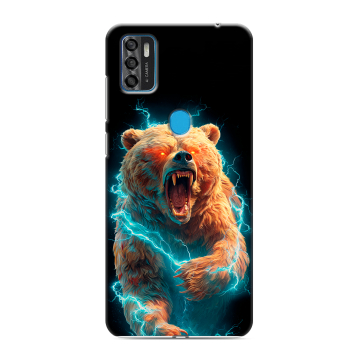 Силиконовый чехол на ZTE Blade A7s (2020) с принтом Медведь Силиконовый чехол на ZTE Blade A7s (2020) с принтом Медведь
