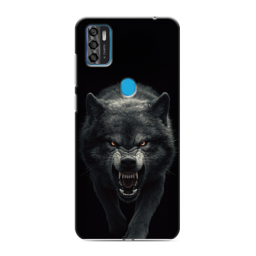 Силиконовый чехол на ZTE Blade A7s (2020) с принтом Волк