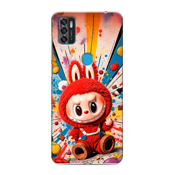 Силиконовый чехол на ZTE Blade A7s (2020) с принтом Labubu Лабубу