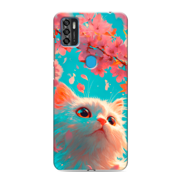 Силиконовый чехол на ZTE Blade A7s (2020) с принтом Красивый кот Силиконовый чехол на ZTE Blade A7s (2020) с принтом Красивый кот