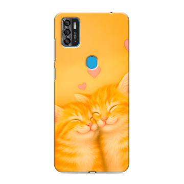 Силиконовый чехол на ZTE Blade A7s (2020) с принтом Милые котята