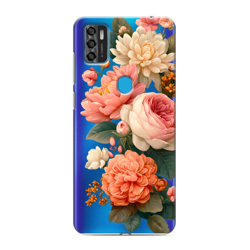 Силиконовый чехол на ZTE Blade A7s (2020) с принтом цветы Силиконовый чехол на ZTE Blade A7s (2020) с принтом цветы