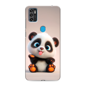 Силиконовый чехол на ZTE Blade A7s (2020) с принтом милая панда
