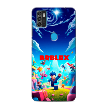 Силиконовый чехол на ZTE Blade A7s (2020) с принтом Roblox Роблокс