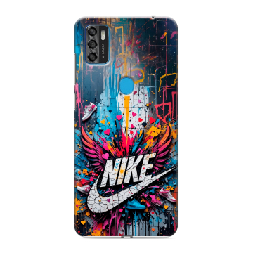 Силиконовый чехол на ZTE Blade A7s (2020) с принтом Nike Найк