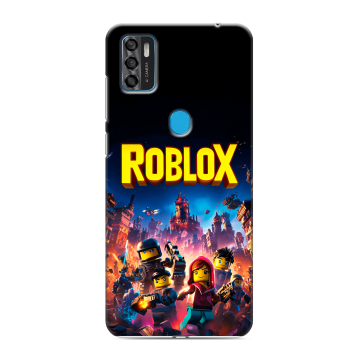 Силиконовый чехол на ZTE Blade A7s (2020) с принтом Roblox Роблокс