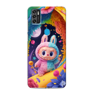 Силиконовый чехол на ZTE Blade A7s (2020) с принтом Labubu Лабубу
