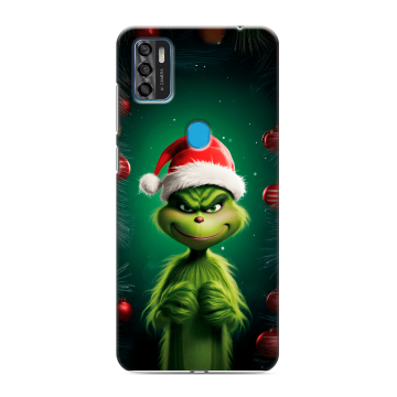 Силиконовый чехол на ZTE Blade A7s (2020) с принтом Гринч Новый год Рождество Силиконовый чехол на ZTE Blade A7s (2020) с принтом Гринч Новый год Рождество
