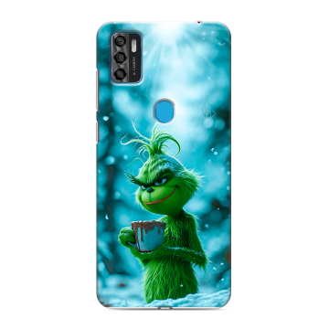 Силиконовый чехол на ZTE Blade A7s (2020) с принтом Новый год гринч Силиконовый чехол на ZTE Blade A7s (2020) с принтом Новый год гринч