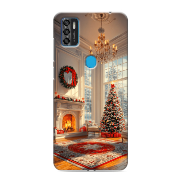 Силиконовый чехол на ZTE Blade A7s (2020) с принтом Новый год Силиконовый чехол на ZTE Blade A7s (2020) с принтом Новый год
