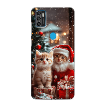 Силиконовый чехол на ZTE Blade A7s (2020) с принтом Новый год Силиконовый чехол на ZTE Blade A7s (2020) с принтом Новый год