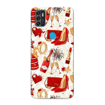 Силиконовый чехол на ZTE Blade A7s (2020) с принтом Новый год Силиконовый чехол на ZTE Blade A7s (2020) с принтом Новый год