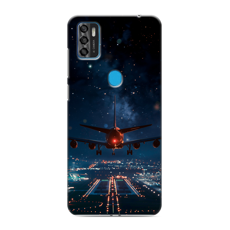 Силиконовый чехол на ZTE Blade A7s (2020) с принтом самолет Силиконовый чехол на ZTE Blade A7s (2020) с принтом самолет