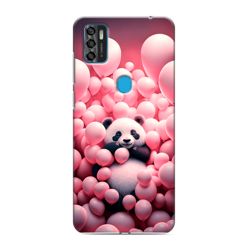 Силиконовый чехол на ZTE Blade A7s (2020) с принтом Панда Силиконовый чехол на ZTE Blade A7s (2020) с принтом Панда