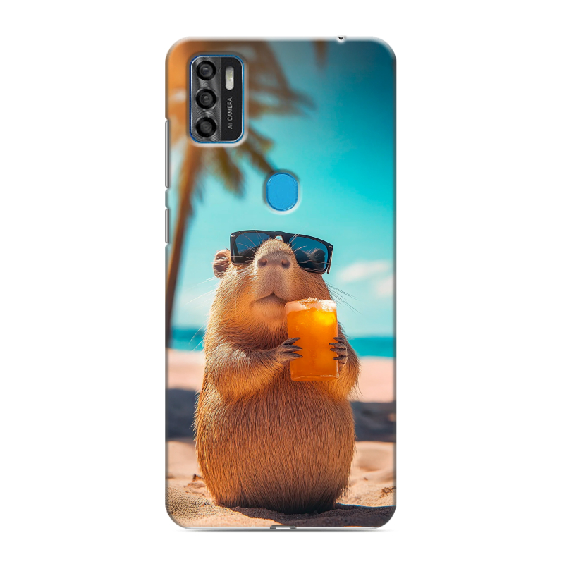 Силиконовый чехол на ZTE Blade A7s (2020) с принтом Капибара Силиконовый чехол на ZTE Blade A7s (2020) с принтом Капибара