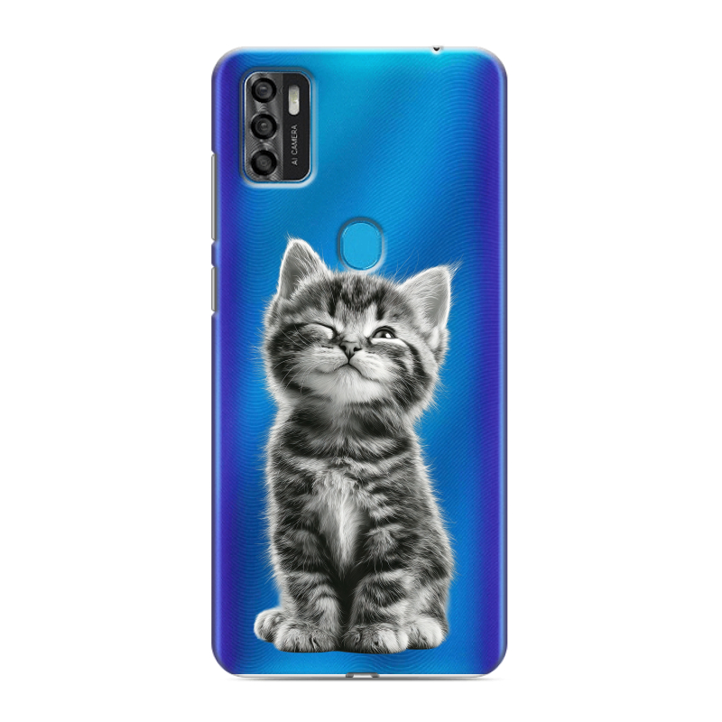 Силиконовый чехол на ZTE Blade A7s (2020) с принтом Котенок Силиконовый чехол на ZTE Blade A7s (2020) с принтом Котенок
