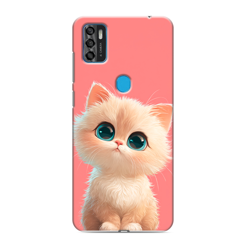 Силиконовый чехол на ZTE Blade A7s (2020) с принтом Розовый котенок Силиконовый чехол на ZTE Blade A7s (2020) с принтом Розовый котенок