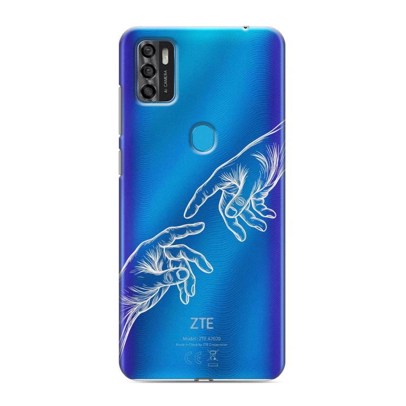 Силиконовый чехол на ZTE Blade A7s (2020) с принтом Сотворение мира Силиконовый чехол на ZTE Blade A7s (2020) с принтом Сотворение мира