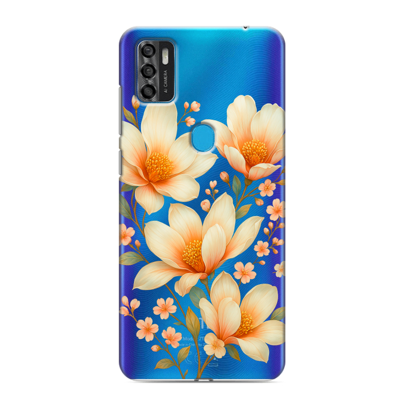 Силиконовый чехол на ZTE Blade A7s (2020) с принтом Цветы Силиконовый чехол на ZTE Blade A7s (2020) с принтом Цветы