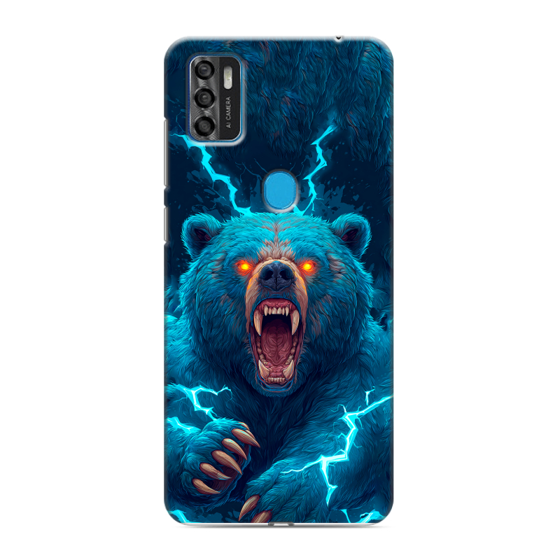 Силиконовый чехол на ZTE Blade A7s (2020) с принтом Медведь Силиконовый чехол на ZTE Blade A7s (2020) с принтом Медведь