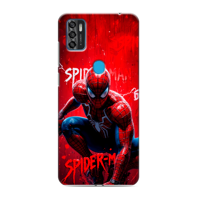 Силиконовый чехол на ZTE Blade A7s (2020) с принтом Spiderman Человек паук Силиконовый чехол на ZTE Blade A7s (2020) с принтом Spiderman Человек паук
