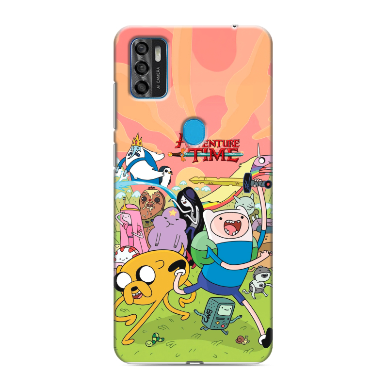 Силиконовый чехол на ZTE Blade A7s (2020) с принтом Adventure time Время приключений Силиконовый чехол на ZTE Blade A7s (2020) с принтом Adventure time Время приключений