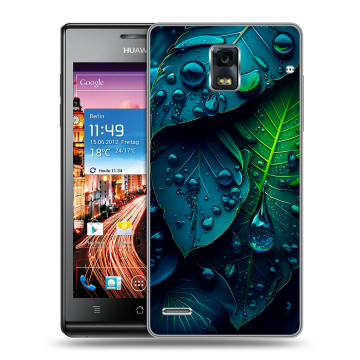 Пластиковый чехол на Huawei Ascend P1 с принтом Листья Пластиковый чехол на Huawei Ascend P1 с принтом Листья
