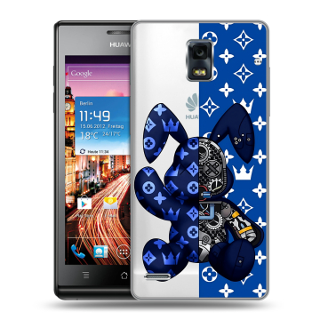 Пластиковый чехол на Huawei Ascend P1 с принтом Луи робот