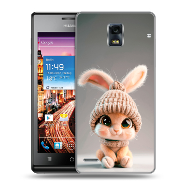 Пластиковый чехол на Huawei Ascend P1 с принтом Кролик Пластиковый чехол на Huawei Ascend P1 с принтом Кролик