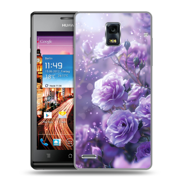 Пластиковый чехол на Huawei Ascend P1 с принтом Розы цветы Пластиковый чехол на Huawei Ascend P1 с принтом Розы цветы