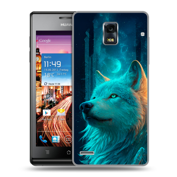 Пластиковый чехол на Huawei Ascend P1 с принтом бабочки саккура