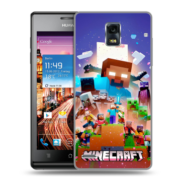 Пластиковый чехол на Huawei Ascend P1 с принтом Майнкрафт Minecraft Пластиковый чехол на Huawei Ascend P1 с принтом Майнкрафт Minecraft