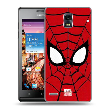Пластиковый чехол на Huawei Ascend P1 с принтом человек паук spiderman Пластиковый чехол на Huawei Ascend P1 с принтом человек паук spiderman