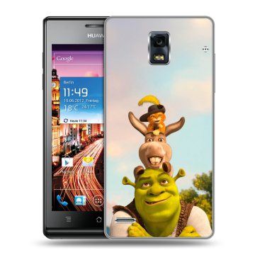 Пластиковый чехол на Huawei Ascend P1 с принтом Шрек Shrek Пластиковый чехол на Huawei Ascend P1 с принтом Шрек Shrek