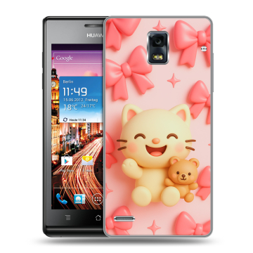 Пластиковый чехол на Huawei Ascend P1 с принтом для девочек