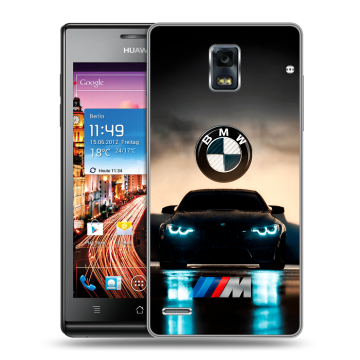 Пластиковый чехол на Huawei Ascend P1 с принтом БМВ BMW Пластиковый чехол на Huawei Ascend P1 с принтом БМВ BMW