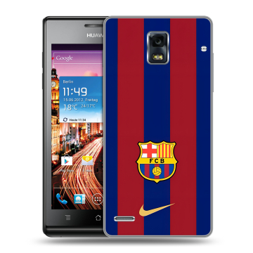 Пластиковый чехол на Huawei Ascend P1 с принтом Барселона Barcelona