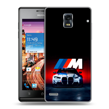 Пластиковый чехол на Huawei Ascend P1 с принтом БМВ BMW Пластиковый чехол на Huawei Ascend P1 с принтом БМВ BMW