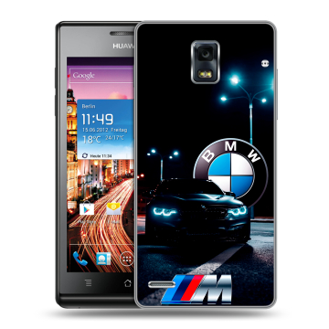 Пластиковый чехол на Huawei Ascend P1 с принтом БМВ BMW Пластиковый чехол на Huawei Ascend P1 с принтом БМВ BMW