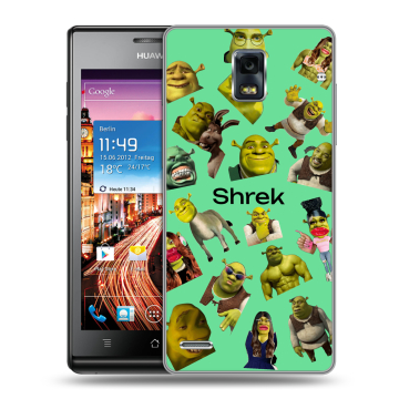 Пластиковый чехол на Huawei Ascend P1 с принтом Шрек Shrek Пластиковый чехол на Huawei Ascend P1 с принтом Шрек Shrek