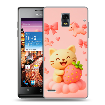 Пластиковый чехол на Huawei Ascend P1 с принтом для девочек