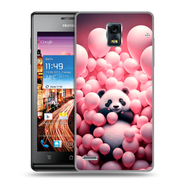Пластиковый чехол на Huawei Ascend P1 с принтом Панда